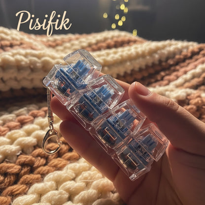 Pisifik Premium Şeffaf Işıklı Klavye Anahtarlık