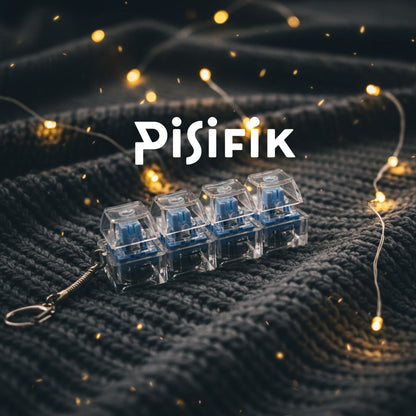 Pisifik Premium Şeffaf Işıklı Klavye Anahtarlık